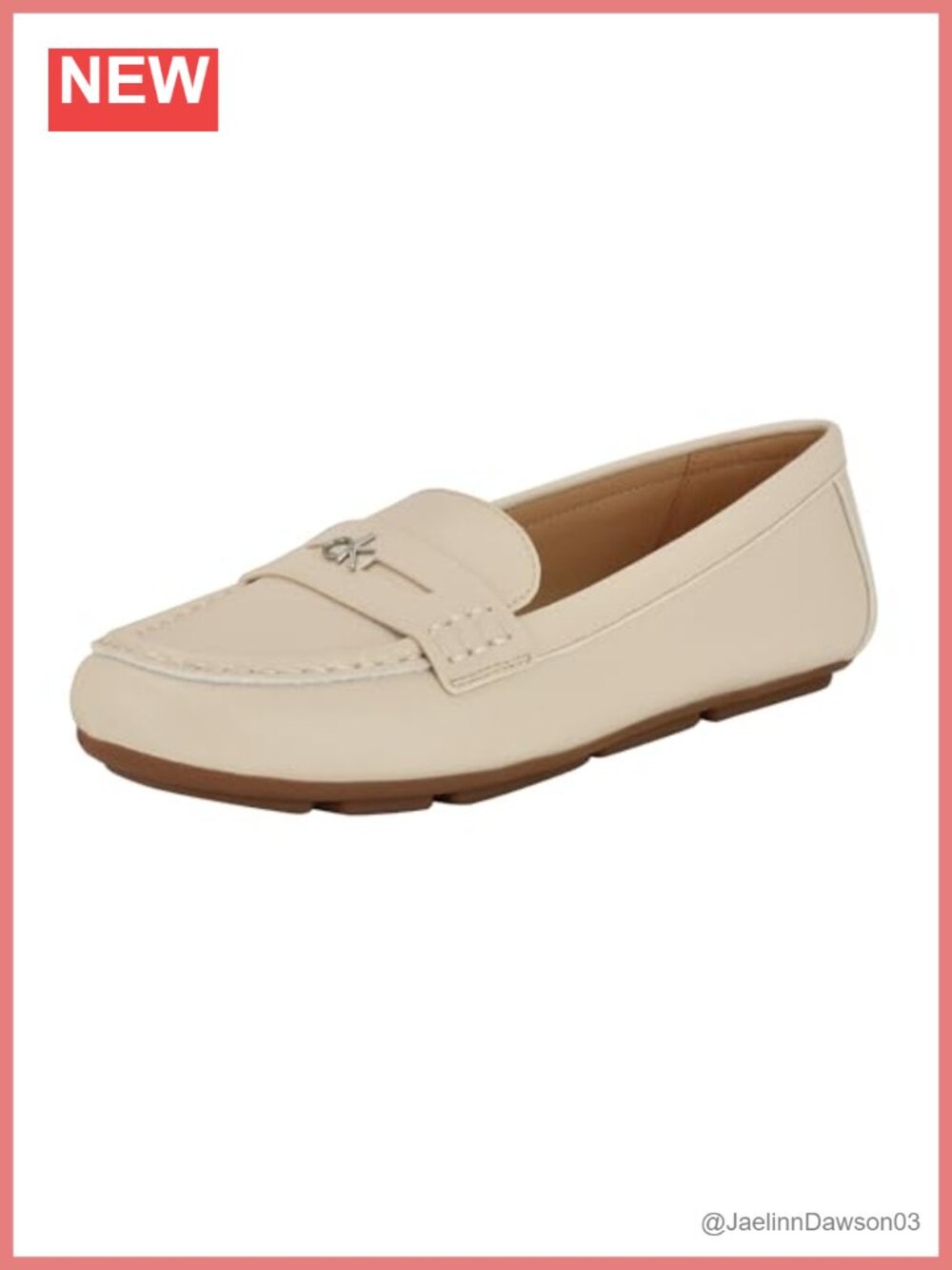 Calvin Klein Women's Lassa Slip-On Loafer, Man Made Upper, Round Toe Flat